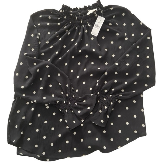 NWT LOFT POLKA DOT BLOUSE SIZE SMALL - Picture 1 of 12